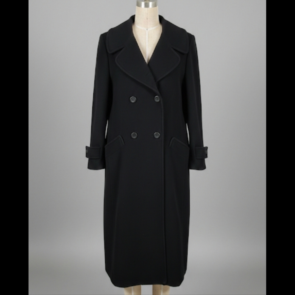 100% Cashmere Elegant Black Coat by Jonathan Michael
